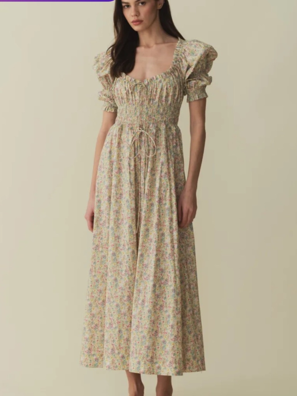 Doen Ischia Dress in Chrysanthemum Sky Floral.  Size M.